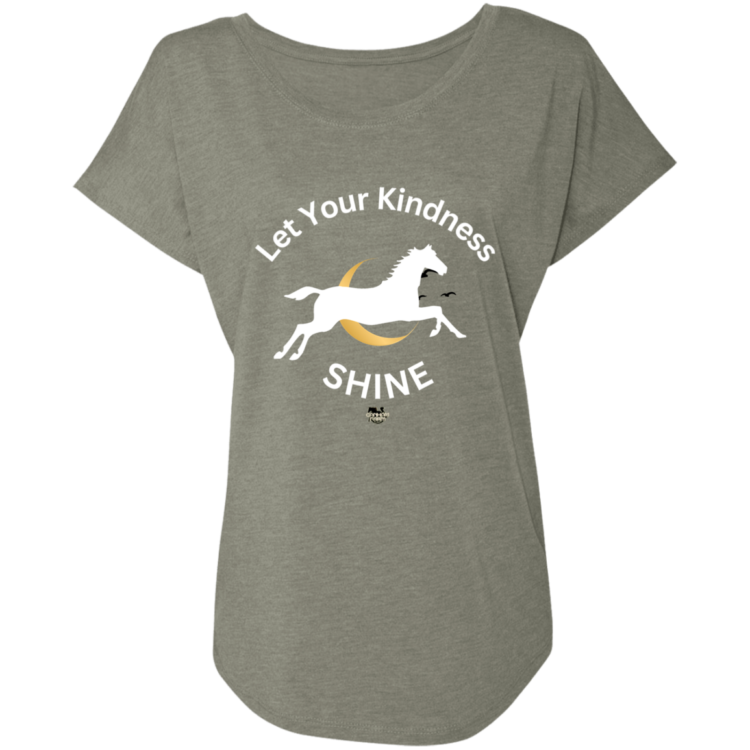 Let Your Kindness Shine Ladies' Triblend Dolman Sleeve T-Shirt - Image 2