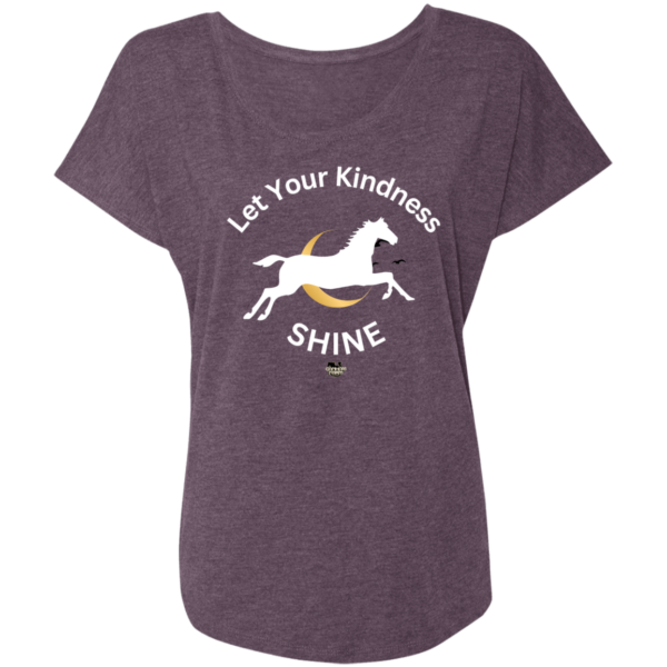 Let Your Kindness Shine Ladies' Triblend Dolman Sleeve T-Shirt - Image 5