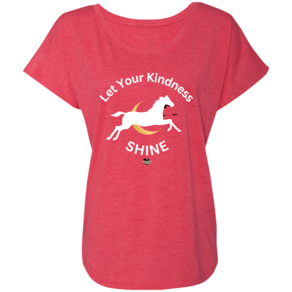 Let Your Kindness Shine Ladies' Triblend Dolman Sleeve T-Shirt - Image 6