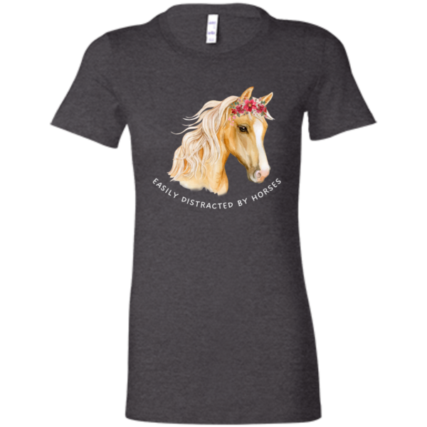 Easily distracted by horses 6004 Ladies' Favorite T-Shirt - Image 4