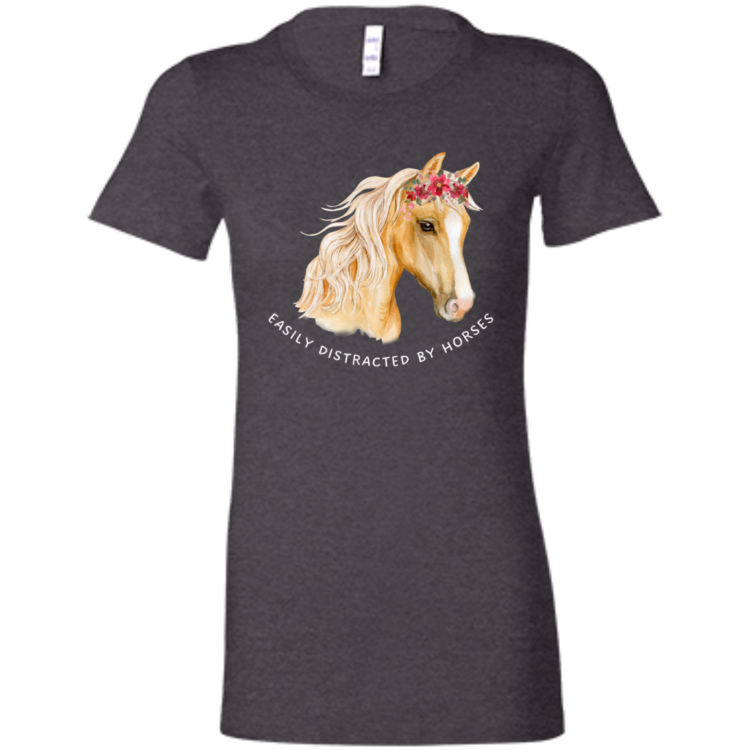 Easily distracted by horses 6004 Ladies' Favorite T-Shirt - Image 4