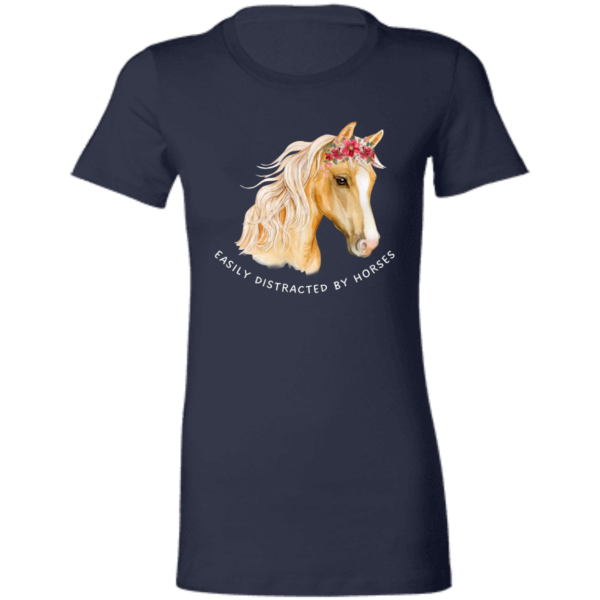 Easily distracted by horses 6004 Ladies' Favorite T-Shirt - Image 5