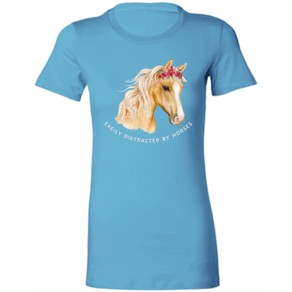 Easily distracted by horses 6004 Ladies' Favorite T-Shirt - Image 6