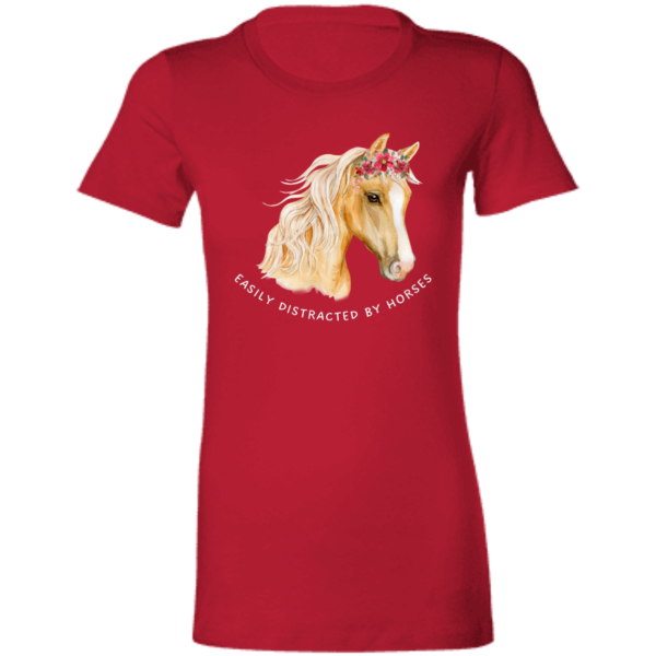 Easily distracted by horses 6004 Ladies' Favorite T-Shirt - Image 7