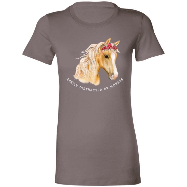 Easily distracted by horses 6004 Ladies' Favorite T-Shirt - Image 8