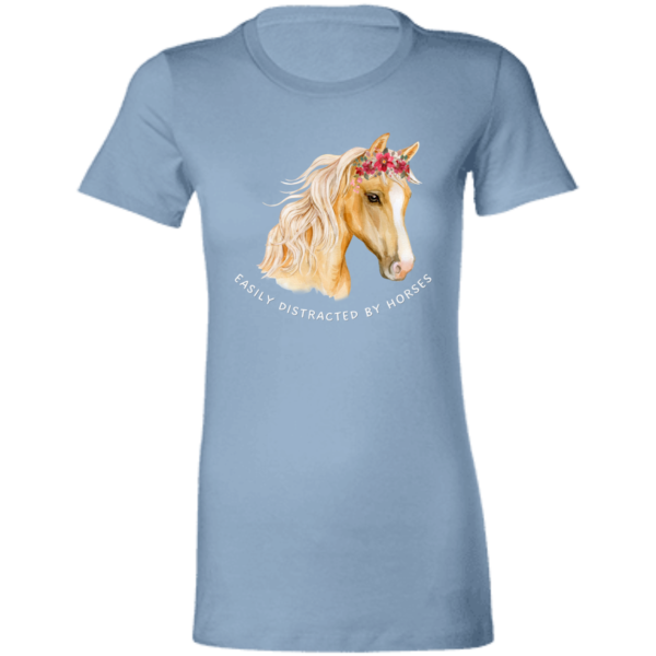 Easily distracted by horses 6004 Ladies' Favorite T-Shirt - Image 9