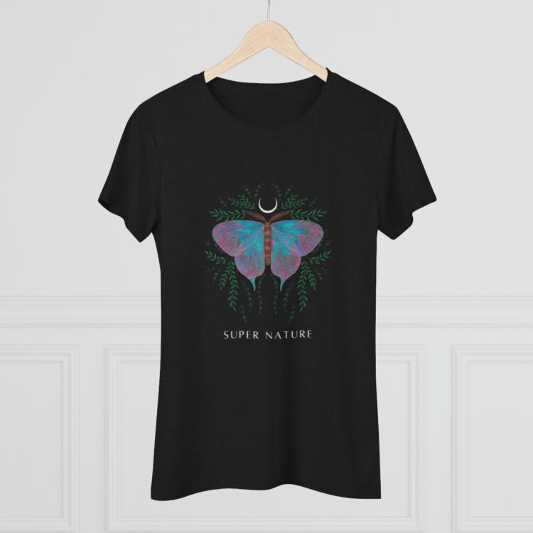 Super Nature Women's Triblend Slim Fit Tee with Butterfly Design - Image 7