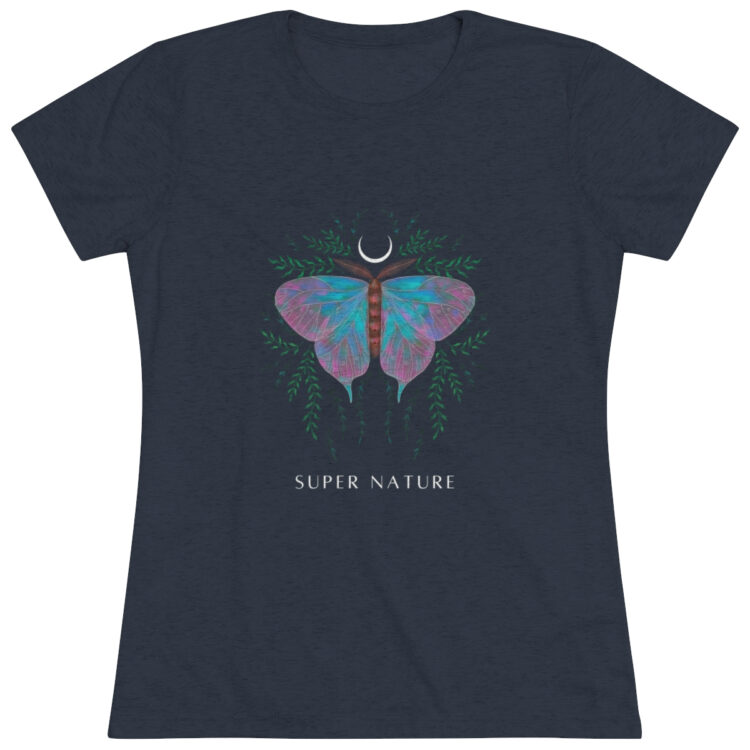 Super Nature Women's Triblend Slim Fit Tee with Butterfly Design - Image 2