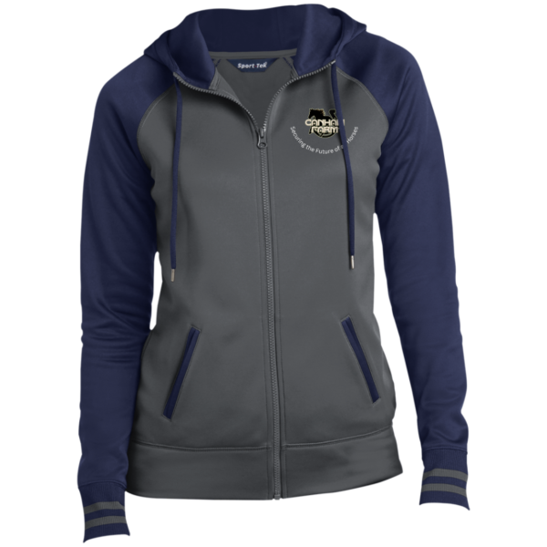 Ladies' Fleece Lined Sport-Wick® Full-Zip Hooded Jacket - Image 3