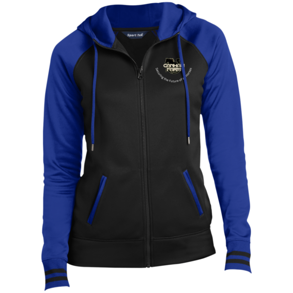 Ladies' Fleece Lined Sport-Wick® Full-Zip Hooded Jacket - Image 2