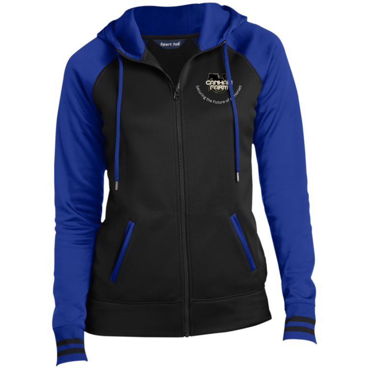 Ladies' Fleece Lined Sport-Wick® Full-Zip Hooded Jacket - Image 2