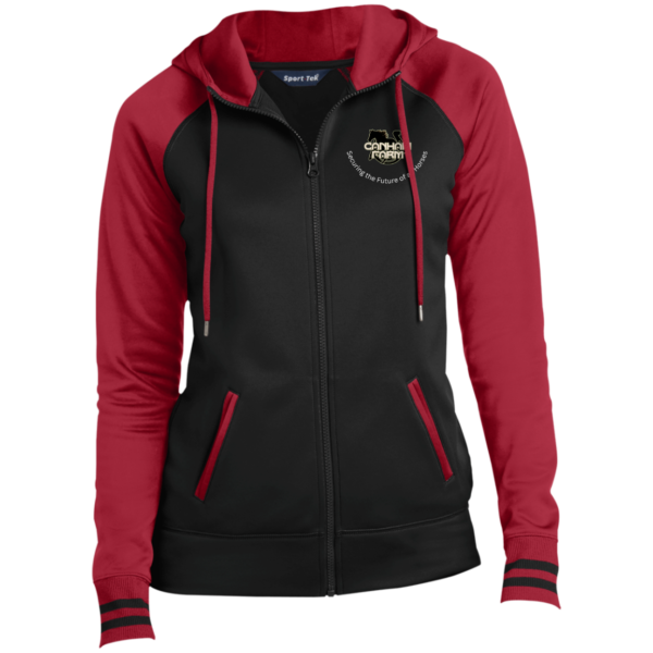 ladies fleece lined logo jacket