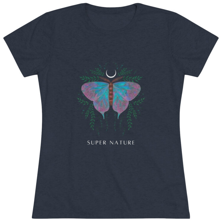 Super Nature Women's Triblend Slim Fit Tee with Butterfly Design - Image 2