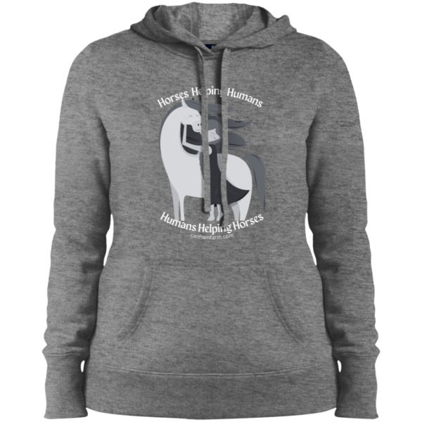 Horses Helping Humans Ladies' Pullover Hooded Sweatshirt - Image 4