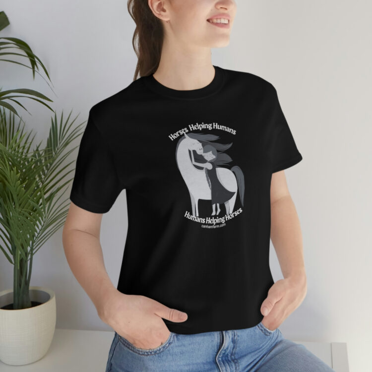 Horses Help Human Official Jersey Short Sleeve Tee (Unisex) - Image 37