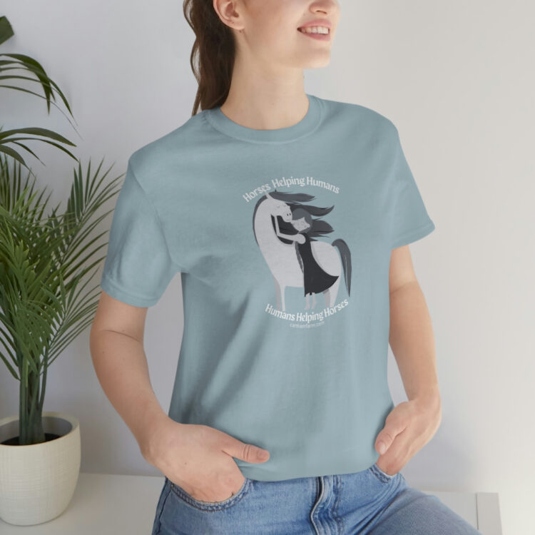 Horses Help Human Official Jersey Short Sleeve Tee (Unisex) - Image 7