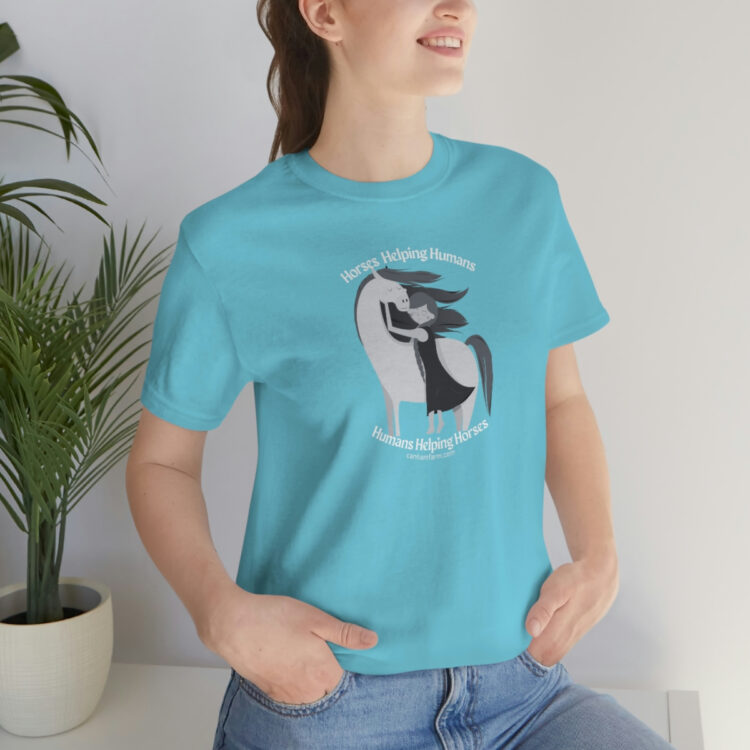 Horses Help Human Official Jersey Short Sleeve Tee (Unisex) - Image 87