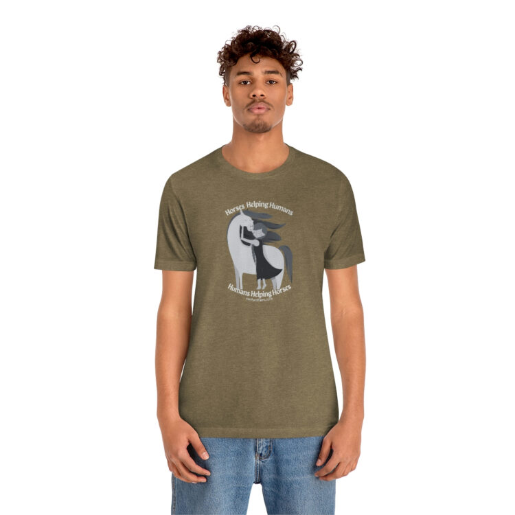 Horses Help Human Official Jersey Short Sleeve Tee (Unisex) - Image 44