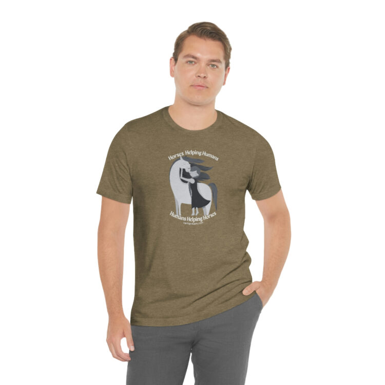 Horses Help Human Official Jersey Short Sleeve Tee (Unisex) - Image 46