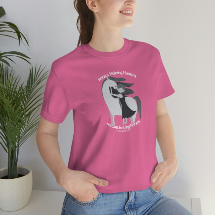 Horses Help Human Official Jersey Short Sleeve Tee (Unisex) - Image 157