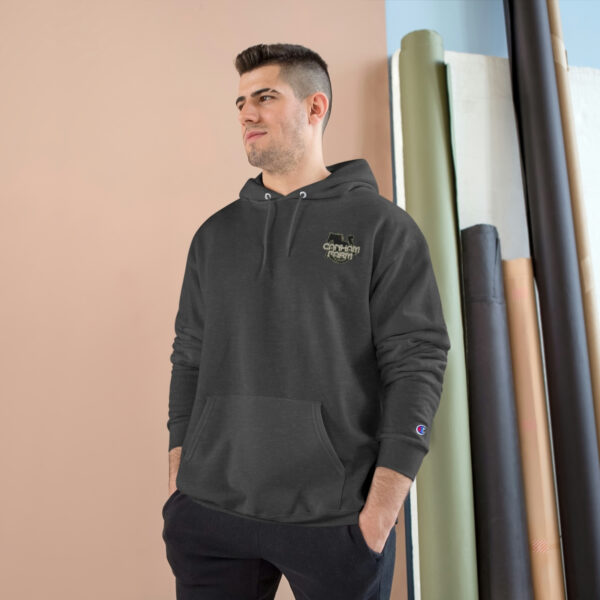 Canham Farm Logo Unisex Hoodie by Champion - Made from Plastic Bottles - Image 19