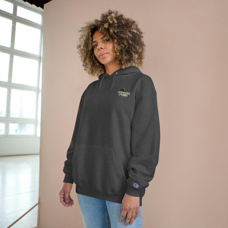 Canham Farm Logo Unisex Hoodie by Champion - Made from Plastic Bottles - Image 20