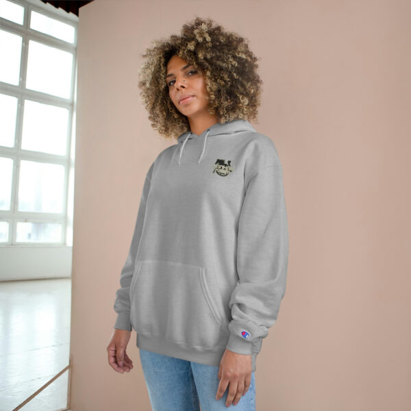 Canham Farm Logo Unisex Hoodie by Champion - Made from Plastic Bottles - Image 12