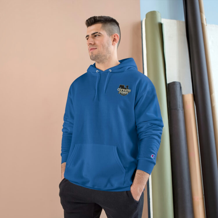 Canham Farm Logo Unisex Hoodie by Champion - Made from Plastic Bottles - Image 27