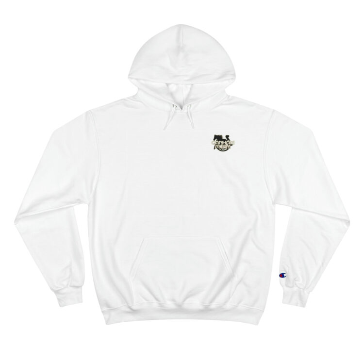 Canham Farm Logo Unisex Hoodie by Champion - Made from Plastic Bottles - Image 5