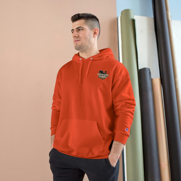 Canham Farm Logo Unisex Hoodie by Champion - Made from Plastic Bottles - Image 15