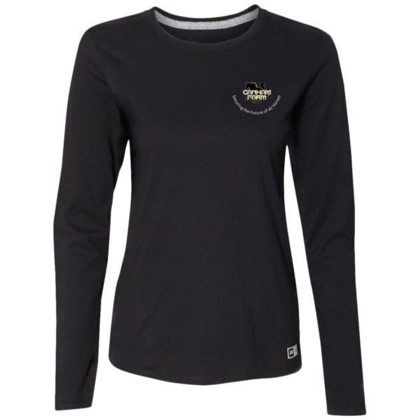 Logo Ladies’ Essential Dri-Power Long Sleeve Tee