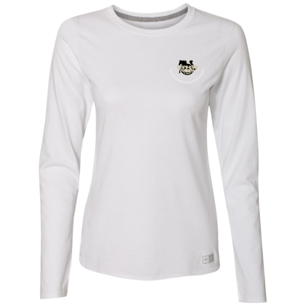 Logo Ladies’ Essential Dri-Power Long Sleeve Tee - Image 2