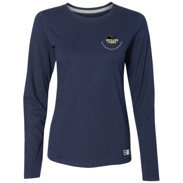 Logo Ladies’ Essential Dri-Power Long Sleeve Tee - Image 4