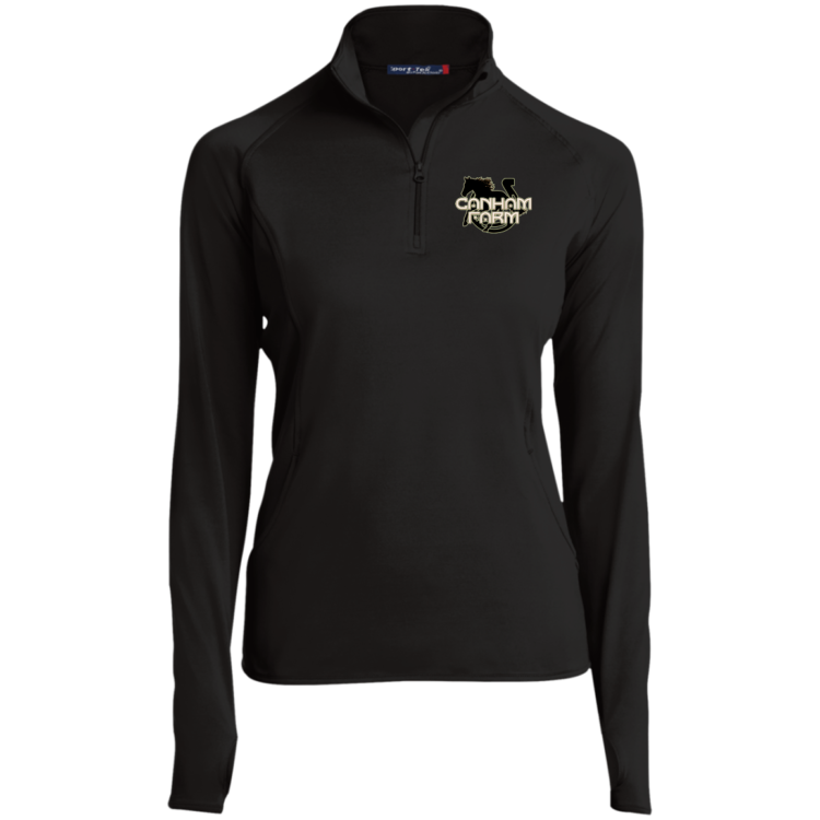 Canham Logo Ladies' 1/2 Zip Performance Equestrian Shirt