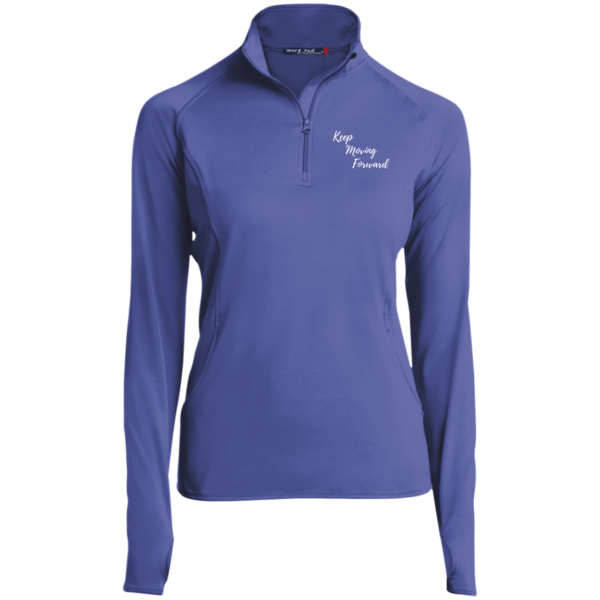 Keep Moving Forward Ladies' 1/2 Zip Equestrian Riding Shirt - Image 3