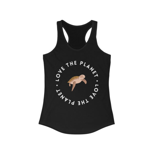 Women's "Love the Planet" Racerback Tank -  Turtle