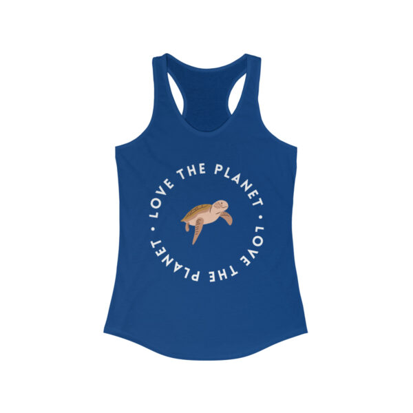 Women's "Love the Planet" Racerback Tank -  Turtle - Image 3