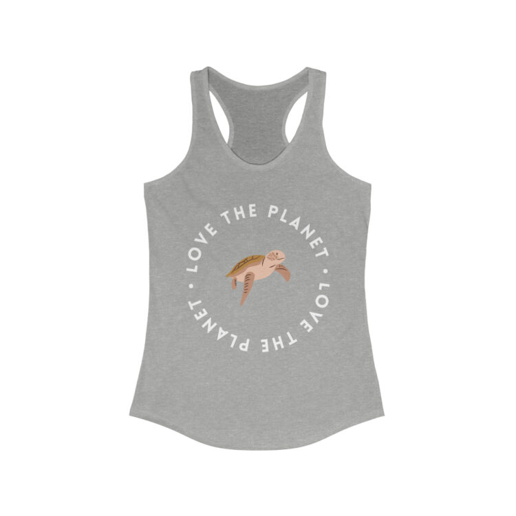 Women's "Love the Planet" Racerback Tank -  Turtle - Image 2