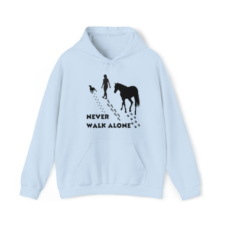 Unisex "Never Walk Alone" Heavy Blend Hooded Sweatshirt in Several Colors