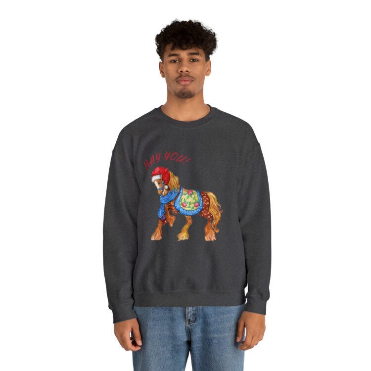 HAY YOU! Ugly Christmas Sweatshirt (Horse Theme) - Image 32