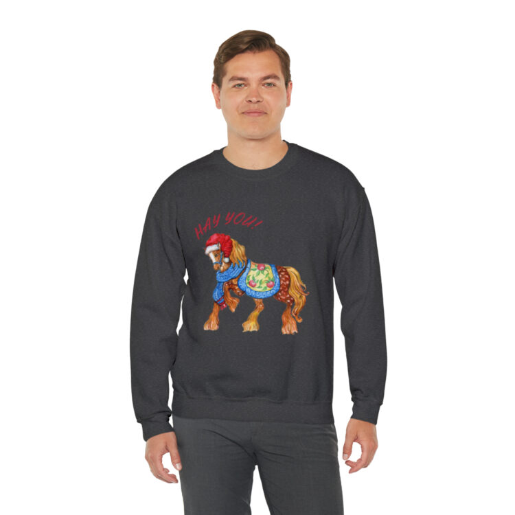 HAY YOU! Ugly Christmas Sweatshirt (Horse Theme) - Image 33