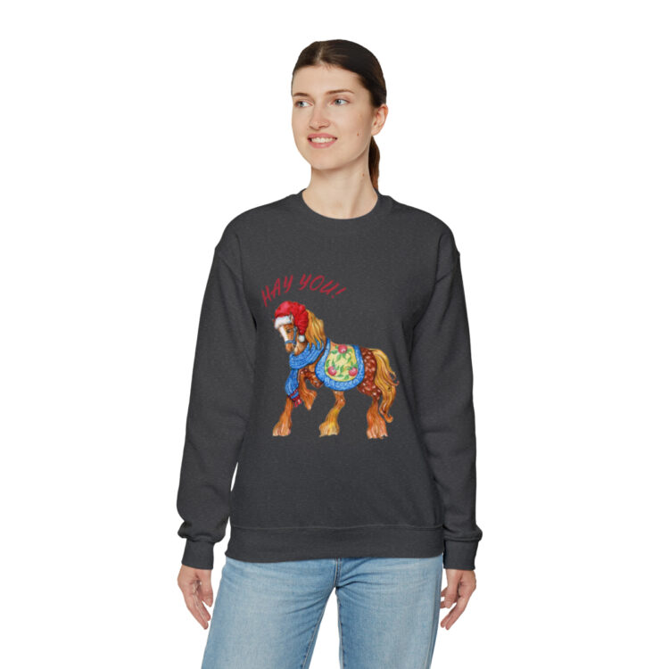 HAY YOU! Ugly Christmas Sweatshirt (Horse Theme) - Image 34