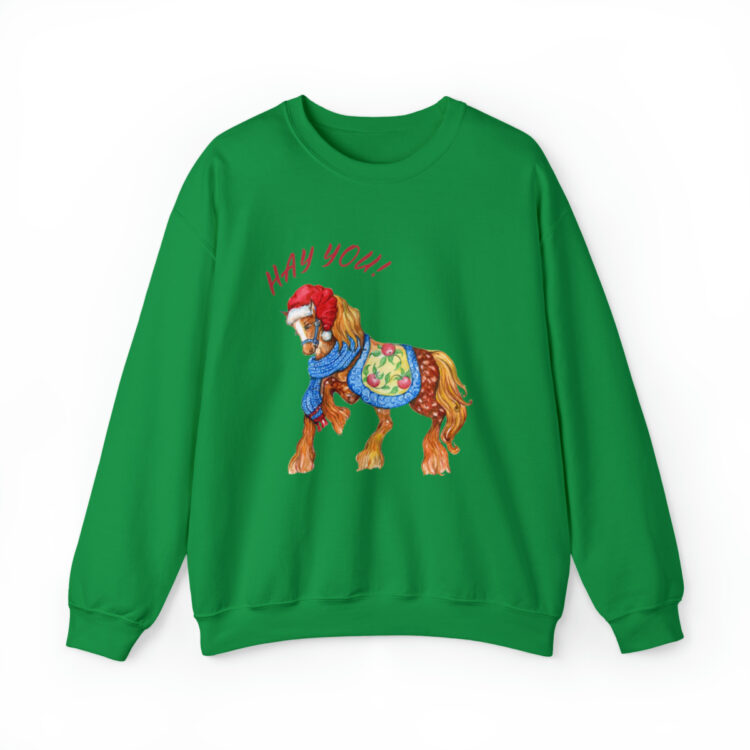 HAY YOU! Ugly Christmas Sweatshirt (Horse Theme) - Image 23