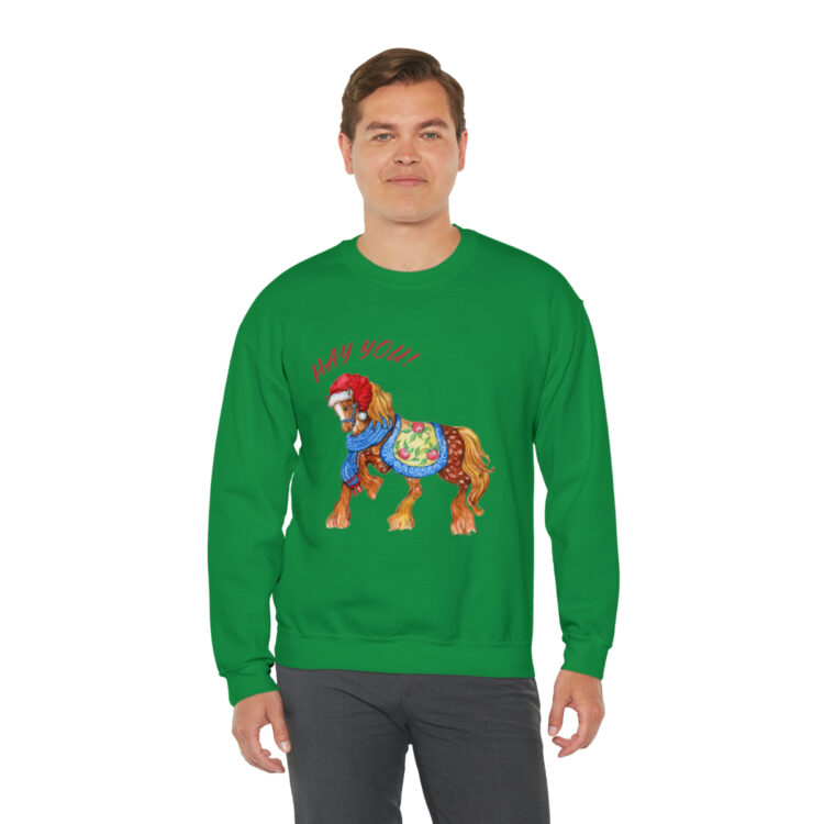 HAY YOU! Ugly Christmas Sweatshirt (Horse Theme) - Image 26