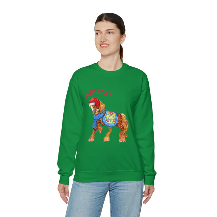 HAY YOU! Ugly Christmas Sweatshirt (Horse Theme) - Image 27