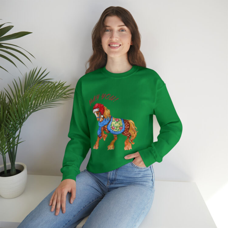 HAY YOU! Ugly Christmas Sweatshirt (Horse Theme) - Image 28