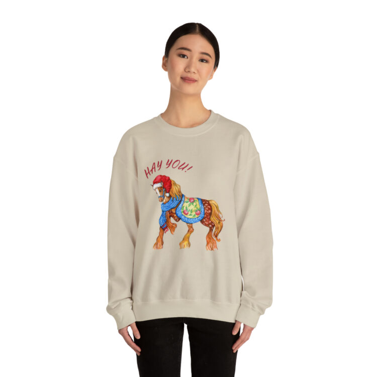 HAY YOU! Ugly Christmas Sweatshirt (Horse Theme) - Image 8