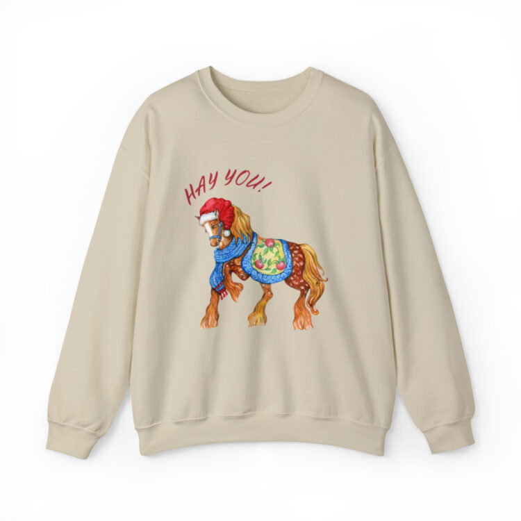 HAY YOU! Ugly Christmas Sweatshirt (Horse Theme) - Image 9