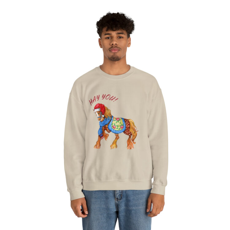 HAY YOU! Ugly Christmas Sweatshirt (Horse Theme) - Image 11