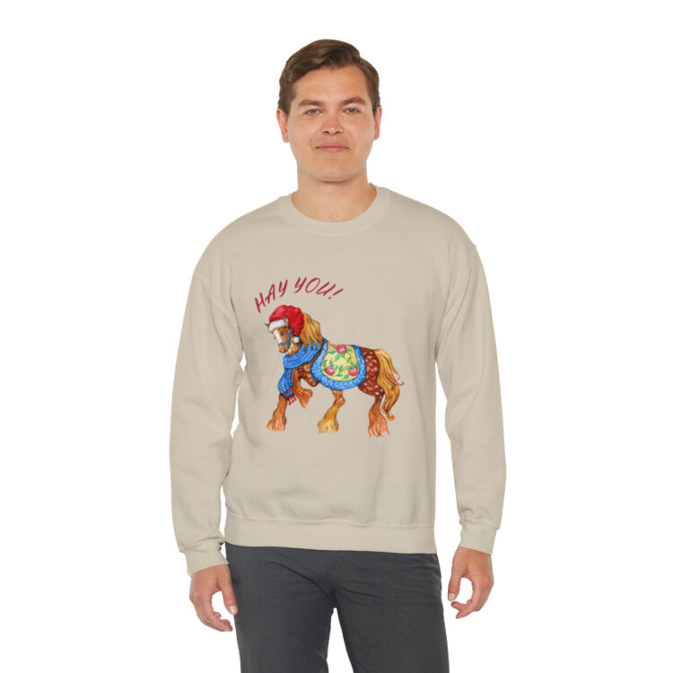 HAY YOU! Ugly Christmas Sweatshirt (Horse Theme) - Image 12